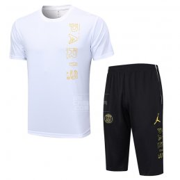 Chandal del Paris Saint-Germain Jordan Manga Corta 23-24 Blanco - Pantalon Corto