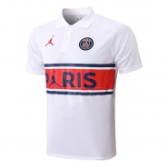 Camiseta Polo del Paris Saint-Germain Jordan 22-23 Blanco