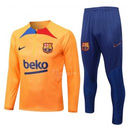 Chandal de Sudadera del Barcelona 2022-23 Naranja