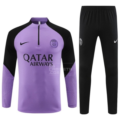 Chandal de Sudadera del Paris Saint-Germain Nino 23-24 Purpura