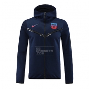 Chaqueta con Capucha del Barcelona 2022-23 Azul