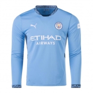 Manga Larga 1ª Equipacion Manga Larga Camiseta Manchester City 24-25 Manga Larga 1ª Equipacion Manga Larga Camiseta Manchester City 24-25