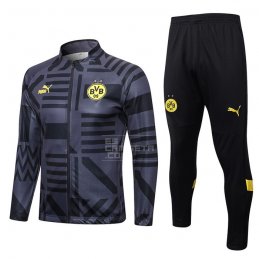 Chandal de Chaqueta del Borussia Dortmund 22-23 Negro y Gris