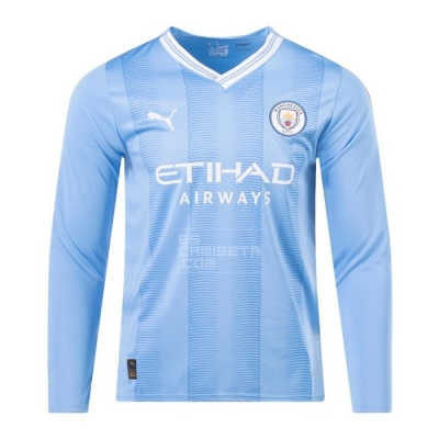 Manga Larga 1a Equipacion Camiseta Manchester City 23-24