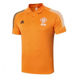 Camiseta Polo del Manchester United 20-21 Naranja