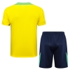 Chandal del Brasil Manga Corta 2024-25 Amarillo - Pantalon Corto