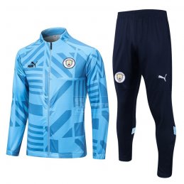 Chandal de Chaqueta del Manchester City 22-23 Azul Claro