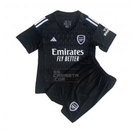 Camiseta Arsenal Portero Nino 23-24 Negro