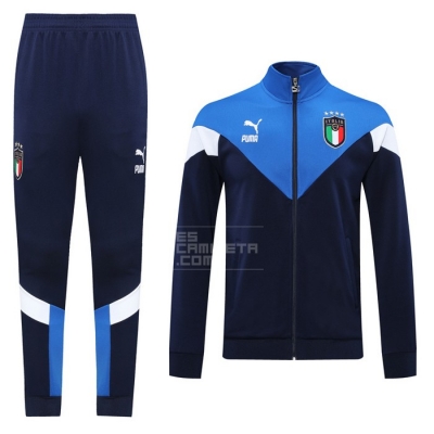 Chandal de Chaqueta del Italia 20-21 Azul