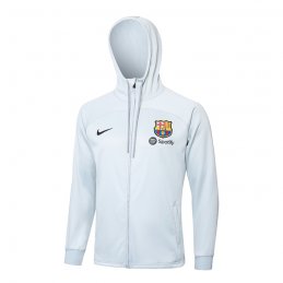 Chaqueta con Capucha del Barcelona 23-24 Blanco