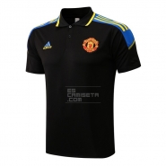 Camiseta Polo del Manchester United 22-23 Negro