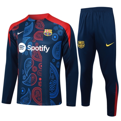 Chandal de Sudadera del Barcelona 2024-25 Azul y Rojo