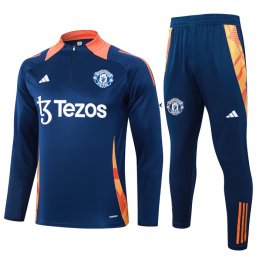 Chandal de Sudadera del Manchester United Nino 24-25 Azul