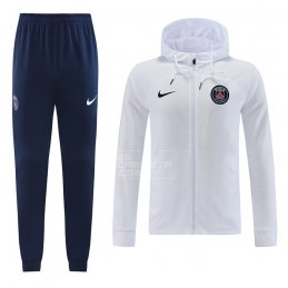 Chandal con Capucha del Paris Saint-Germain 2022-23 Blanco