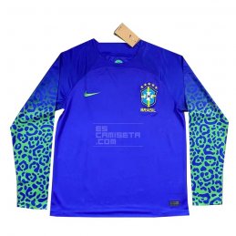 Manga Larga 2ª Equipacion Camiseta Brasil 2022