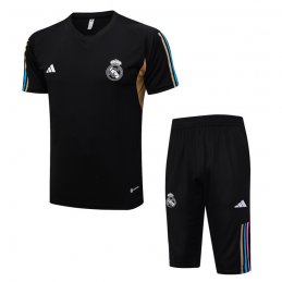 Chandal del Real Madrid Manga Corta 2023-24 Negro - Pantalon Corto