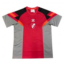 Camiseta Pre Partido del River 2024 Gris Rojo