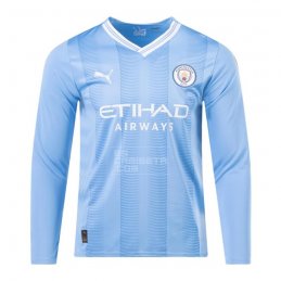 Manga Larga 1a Equipacion Camiseta Manchester City 23-24