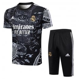 Chandal del Real Madrid Dragon Manga Corta 2024-25 Negro - Pantalon Corto