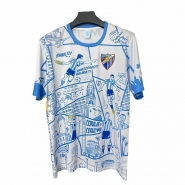 Camiseta Malaga Special 25-26 Tailandia Blanco Azul Camiseta Malaga Special 25-26 Tailandia Blanco Azul