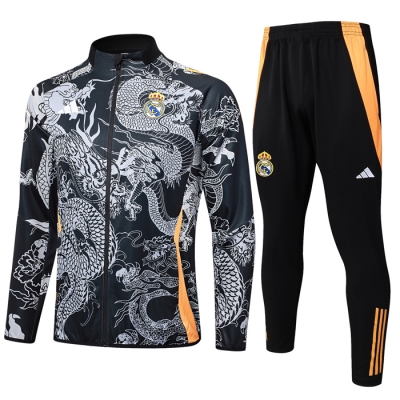 Chandal de Chaqueta del Real Madrid Dragon Nino 2024-25 Negro