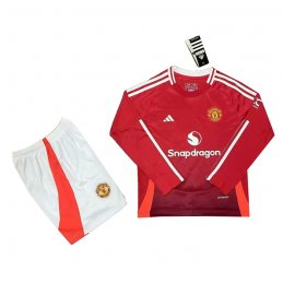 Manga Larga 1ª Equipacion Camiseta Manchester United Nino 24-25