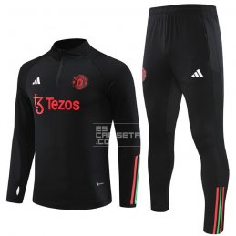 Chandal de Sudadera del Manchester United Nino 23-24 Negro