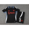 Chandal del Manchester United Manga Corta 2024-25 Negro - Pantalon Corto