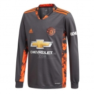 Manga Larga Camiseta Manchester United Portero 20-21 Negro