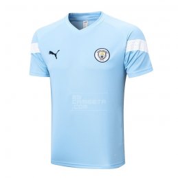 Camiseta de Entrenamiento Manchester City 22-23 Azul