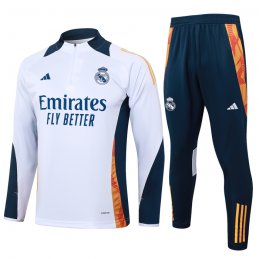 Chandal de Sudadera del Real Madrid Nino 2024-25 Blanco