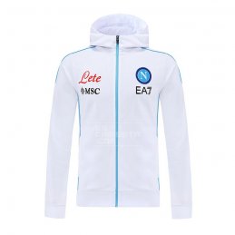 Chaqueta con Capucha del Napoli 22-23 Blanco