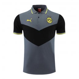 Camiseta Polo del Borussia Dortmund 22-23 Gris y Negro