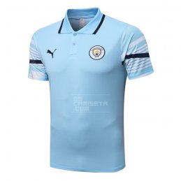 Camiseta Polo del Manchester City 22-23 Azul