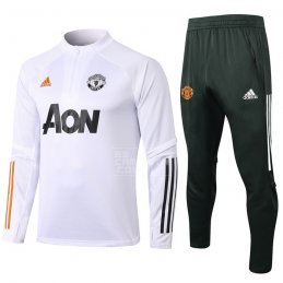 Chandal de Sudadera del Manchester United Nino 20-21 Blanco