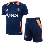 Chandal del Manchester United Manga Corta 24-25 Azul - Pantalon Corto