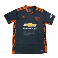 Camiseta Manchester United Portero 20-21 Negro Tailandia