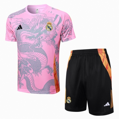 Chandal del Real Madrid Dragon Manga Corta 24-25 Rosa - Pantalon Corto