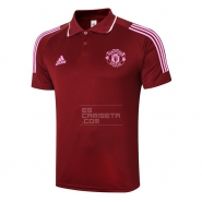 Camiseta Polo del Manchester United 20-21 Rojo