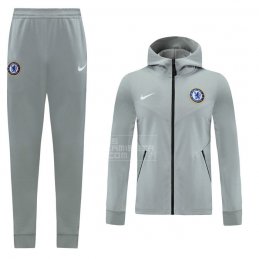 Chandal con Capucha del Chelsea 20-21 Gris