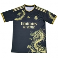 Camiseta Real Madrid Dragon 2024-25 Tailandia Tailandia Negro Oro