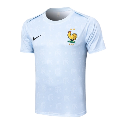 Camiseta de Entrenamiento Francia 2024-25 Azul Claro