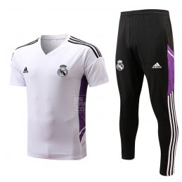 Chandal del Real Madrid Manga Corta 2022-23 Blanco y Purpura