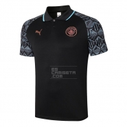 Camiseta Polo del Manchester City 20-21 Negro