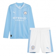 Manga Larga 1a Equipacion Camiseta Manchester City Nino 23-24