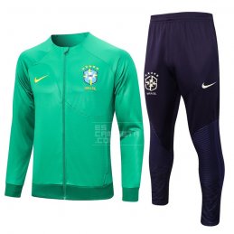 Chandal de Chaqueta del Brasil 23-24 Verde