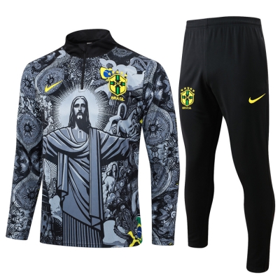 Chandal de Sudadera del Brasil Jesus 24-25 Negro