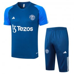 Chandal del Manchester United Manga Corta 23-24 Azul - Pantalon Corto