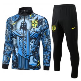 Chandal de Chaqueta del Brasil Jesus 24-25 Azul AAA