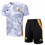 Chandal del Real Madrid Dragon Manga Corta 2024-2025 Blanco - Pantalon Corto